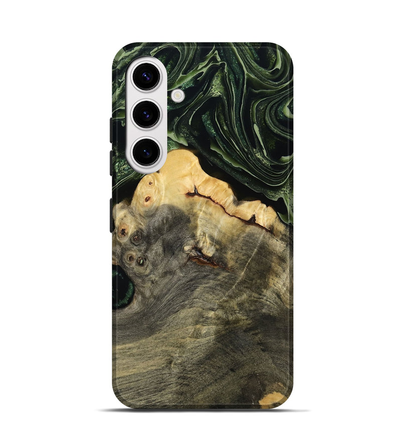 Galaxy S25 Wood Live Edge Phone Case - Tre (Green, 793849)