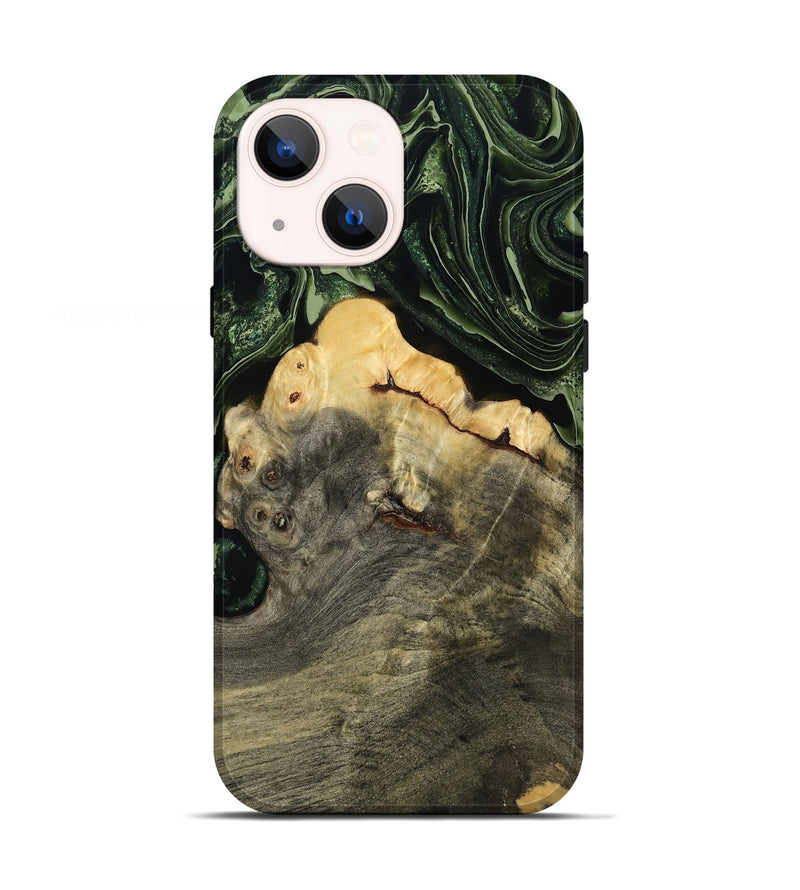 iPhone 13 Wood Live Edge Phone Case - Tre (Green, 793849)