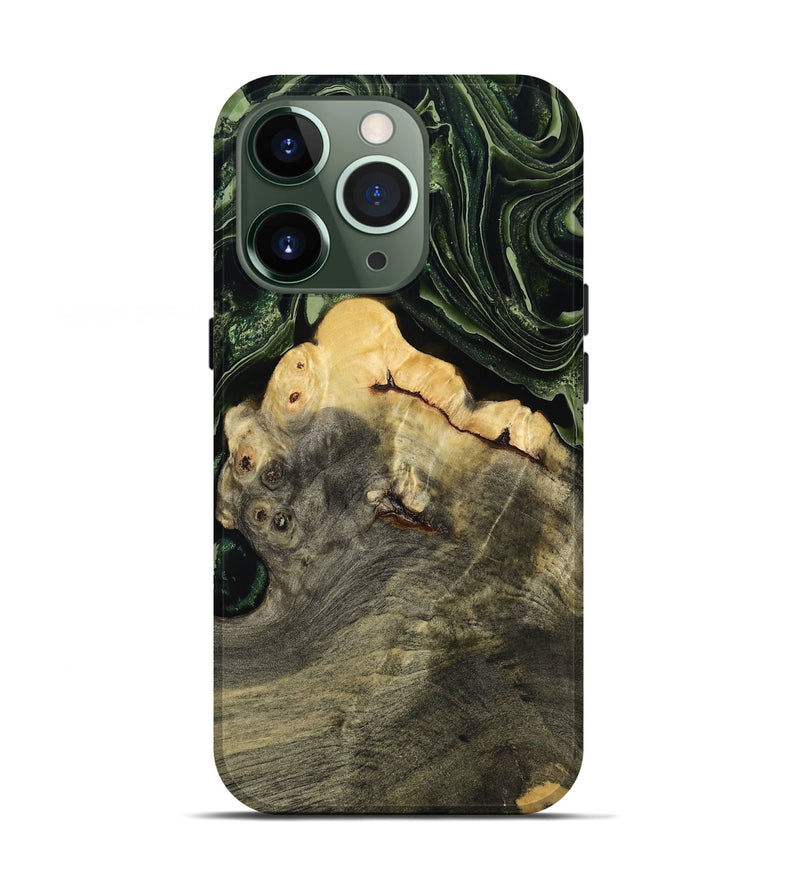 iPhone 13 Pro Wood Live Edge Phone Case - Tre (Green, 793849)