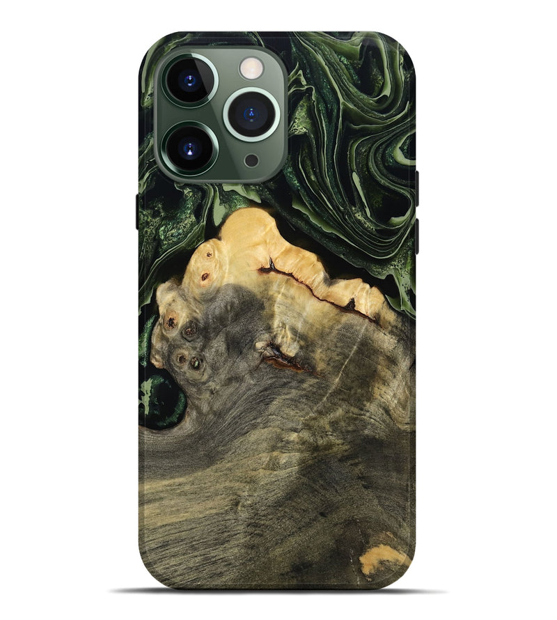 iPhone 13 Pro Max Wood Live Edge Phone Case - Tre (Green, 793849)