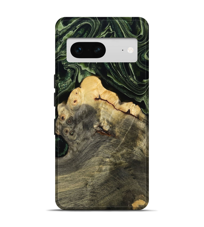 Pixel 7 Wood Live Edge Phone Case - Tre (Green, 793849)