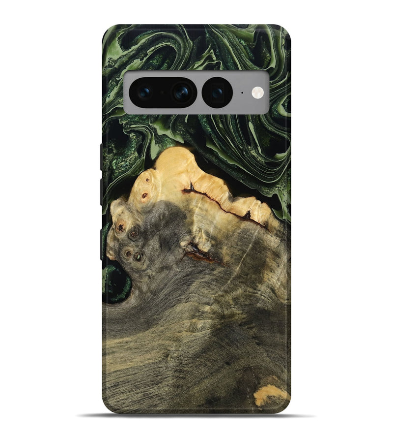 Pixel 7 Pro Wood Live Edge Phone Case - Tre (Green, 793849)