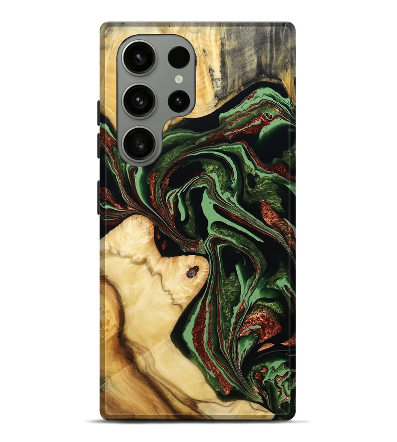 Galaxy S23 Ultra Wood Live Edge Phone Case - Rosia (Green, 793856)