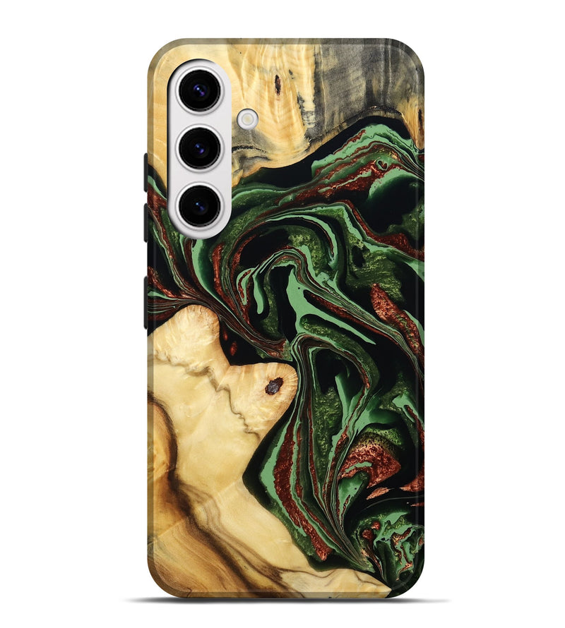 Galaxy S25 Plus Wood Live Edge Phone Case - Rosia (Green, 793856)