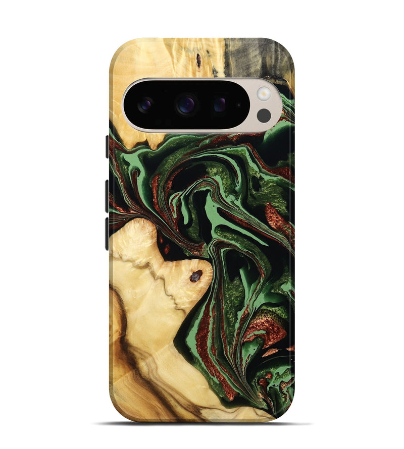 Pixel 10 Wood Live Edge Phone Case - Rosia (Green, 793856)