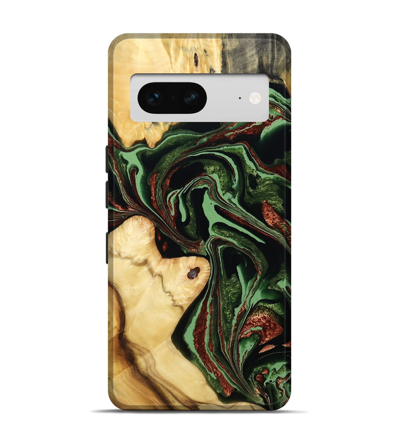 Pixel 7 Wood Live Edge Phone Case - Rosia (Green, 793856)