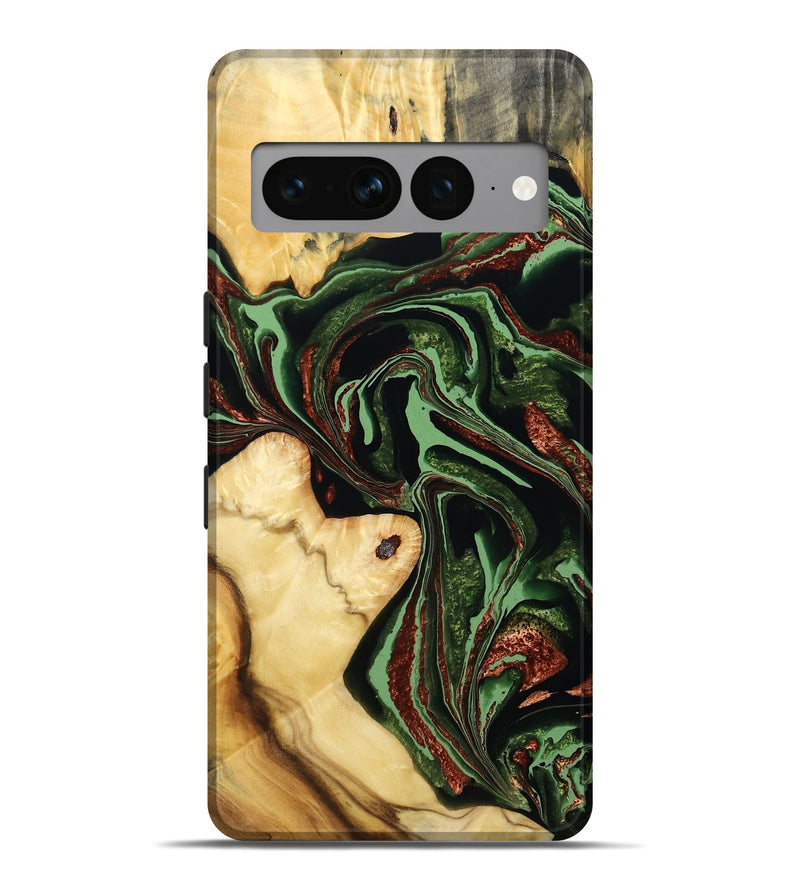 Pixel 7 Pro Wood Live Edge Phone Case - Rosia (Green, 793856)