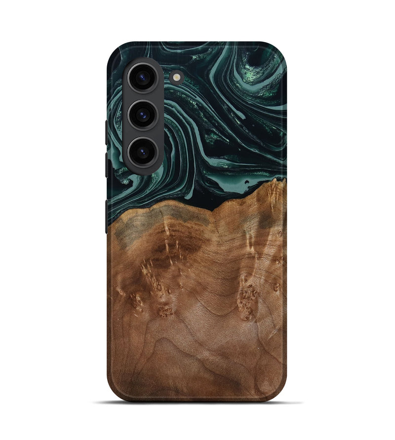 Galaxy S23 Wood Live Edge Phone Case - Shyla (Green, 793862)