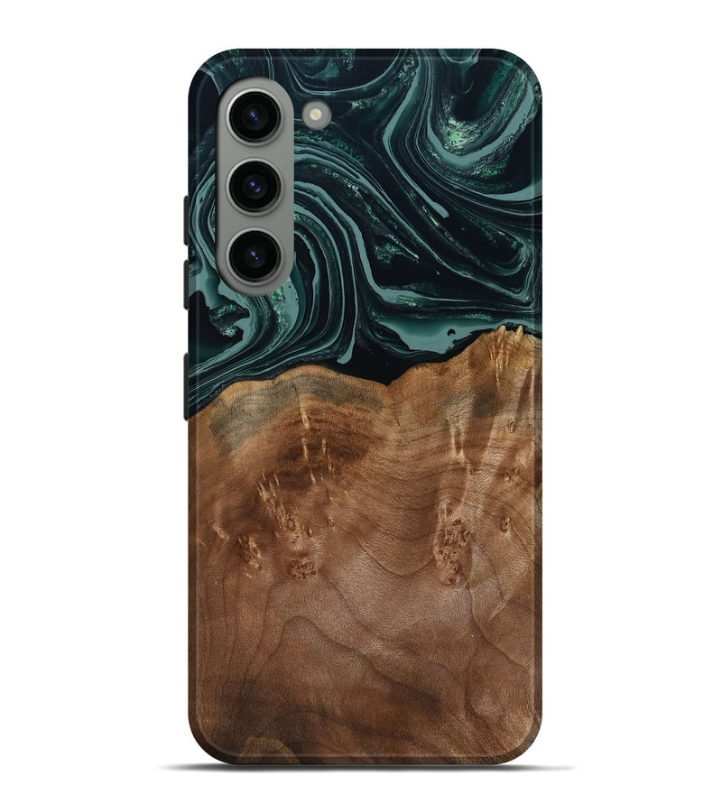 Galaxy S23 Plus Wood Live Edge Phone Case - Shyla (Green, 793862)