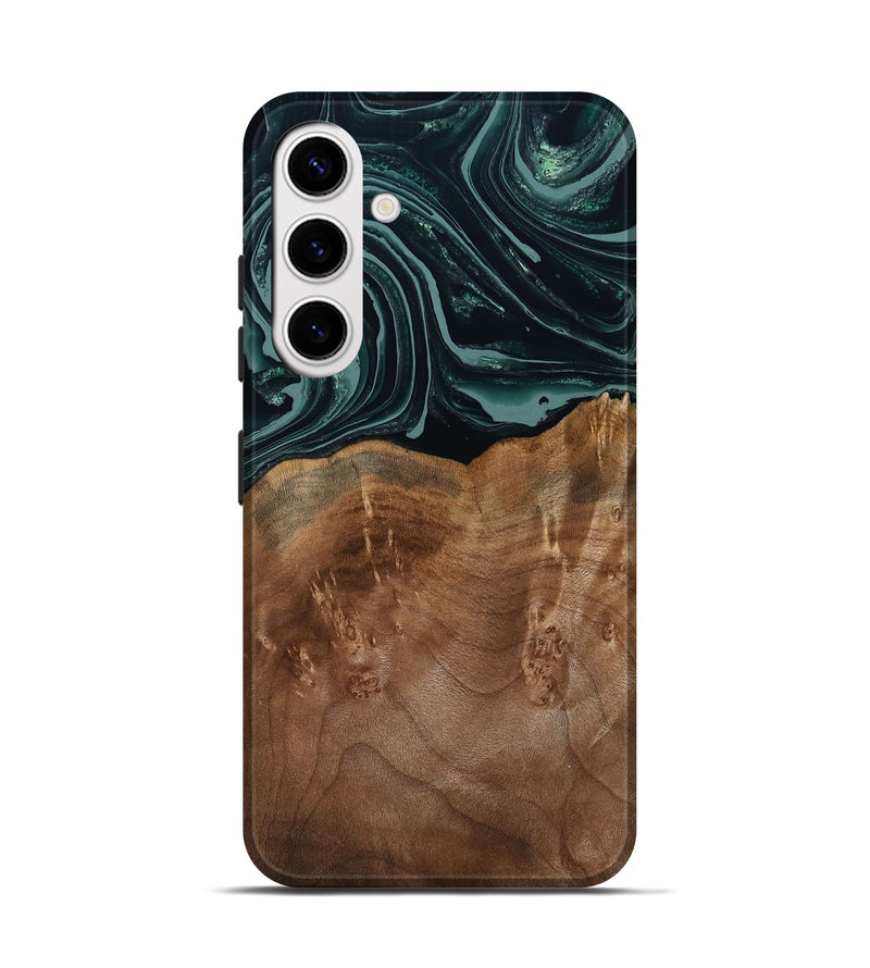 Galaxy S25 Wood Live Edge Phone Case - Shyla (Green, 793862)