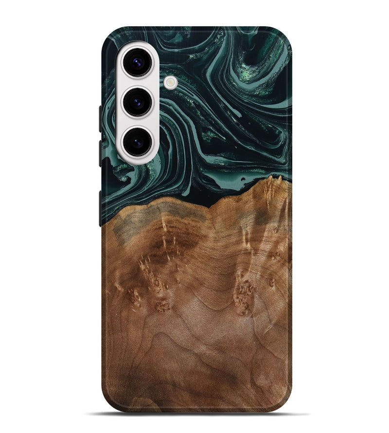 Galaxy S25 Plus Wood Live Edge Phone Case - Shyla (Green, 793862)