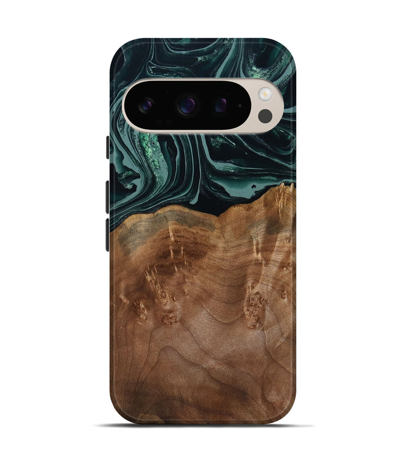 Pixel 10 Wood Live Edge Phone Case - Shyla (Green, 793862)