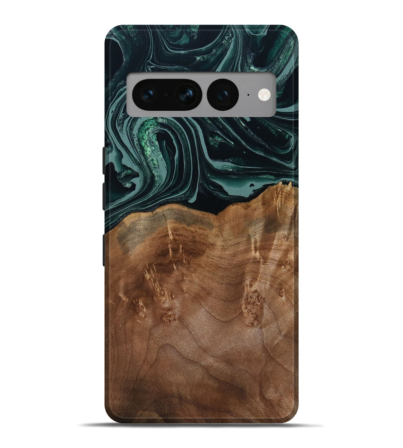 Pixel 7 Pro Wood Live Edge Phone Case - Shyla (Green, 793862)