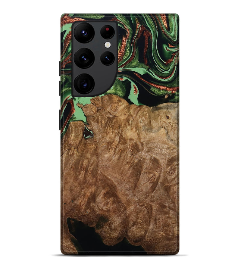 Galaxy S22 Ultra Wood Live Edge Phone Case - Lotta (Green, 793869)