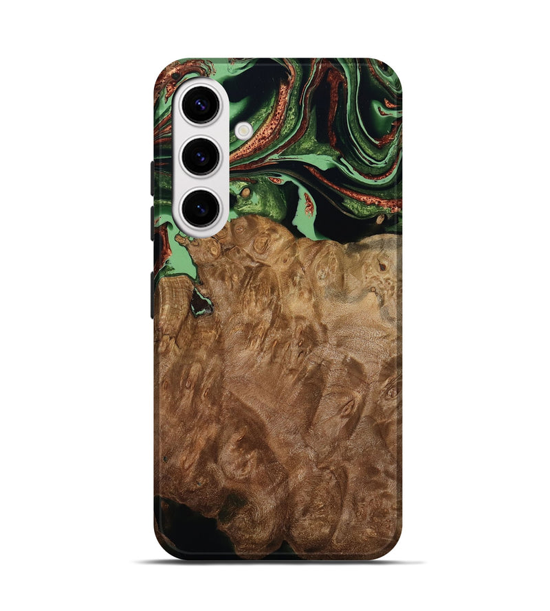 Galaxy S25 Wood Live Edge Phone Case - Lotta (Green, 793869)
