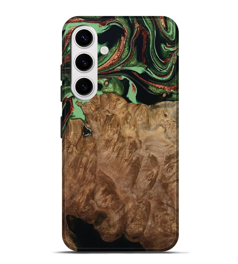 Galaxy S25 Plus Wood Live Edge Phone Case - Lotta (Green, 793869)