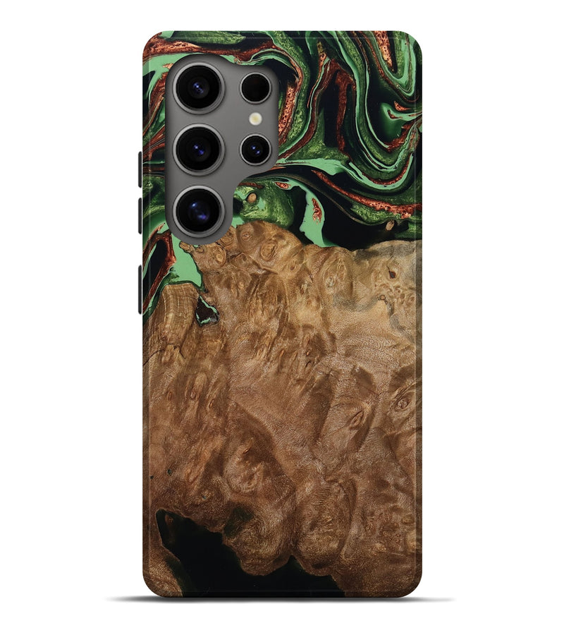 Galaxy S25 Ultra Wood Live Edge Phone Case - Lotta (Green, 793869)