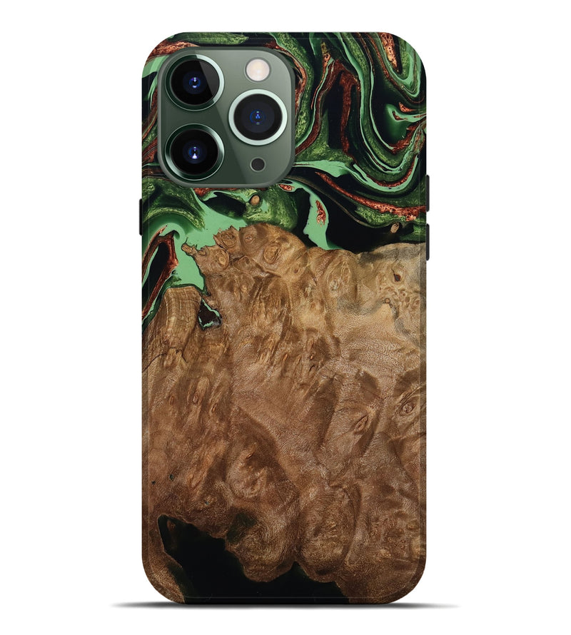 iPhone 13 Pro Max Wood Live Edge Phone Case - Lotta (Green, 793869)