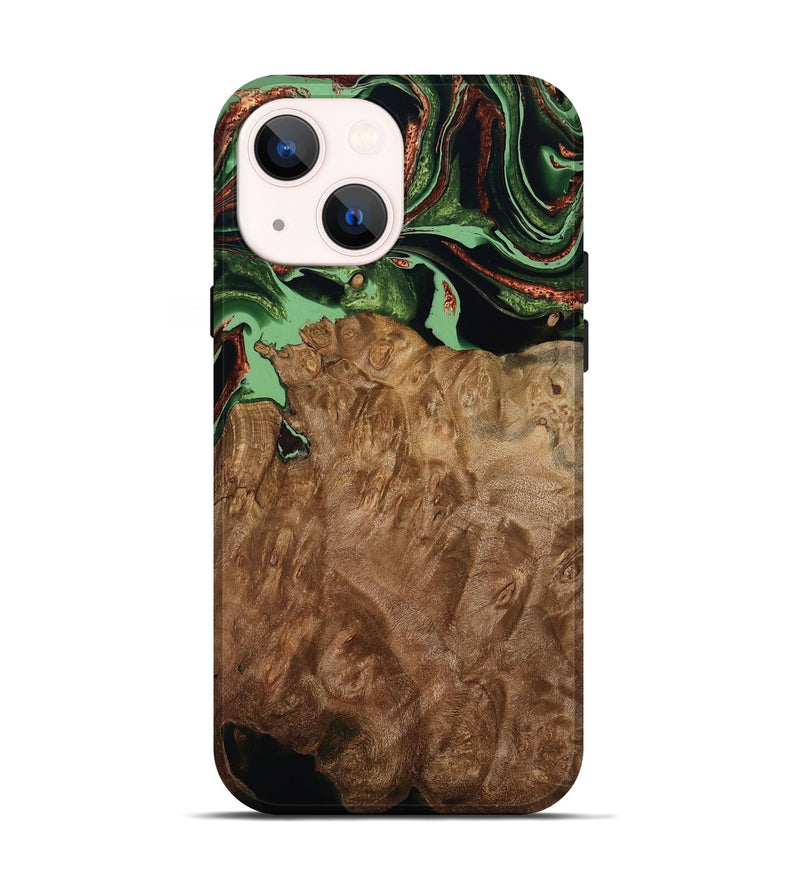 iPhone 14 Wood Live Edge Phone Case - Lotta (Green, 793869)