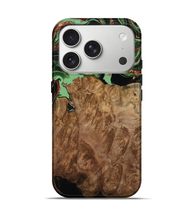 iPhone 17 Pro Wood Live Edge Phone Case - Lotta (Green, 793869)