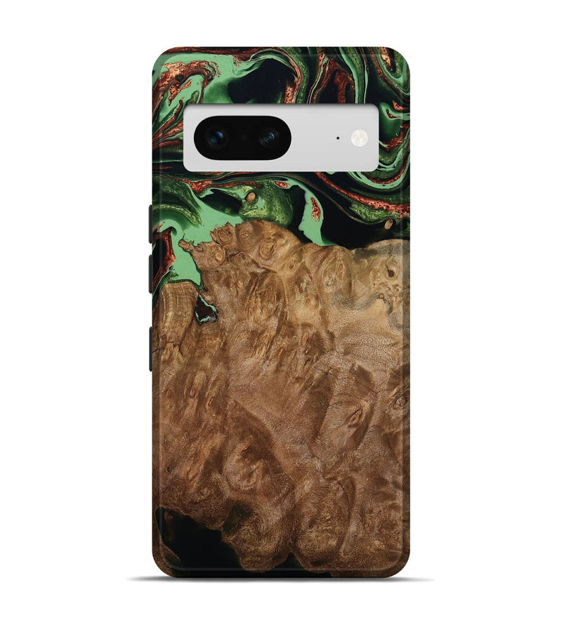 Pixel 7 Wood Live Edge Phone Case - Lotta (Green, 793869)
