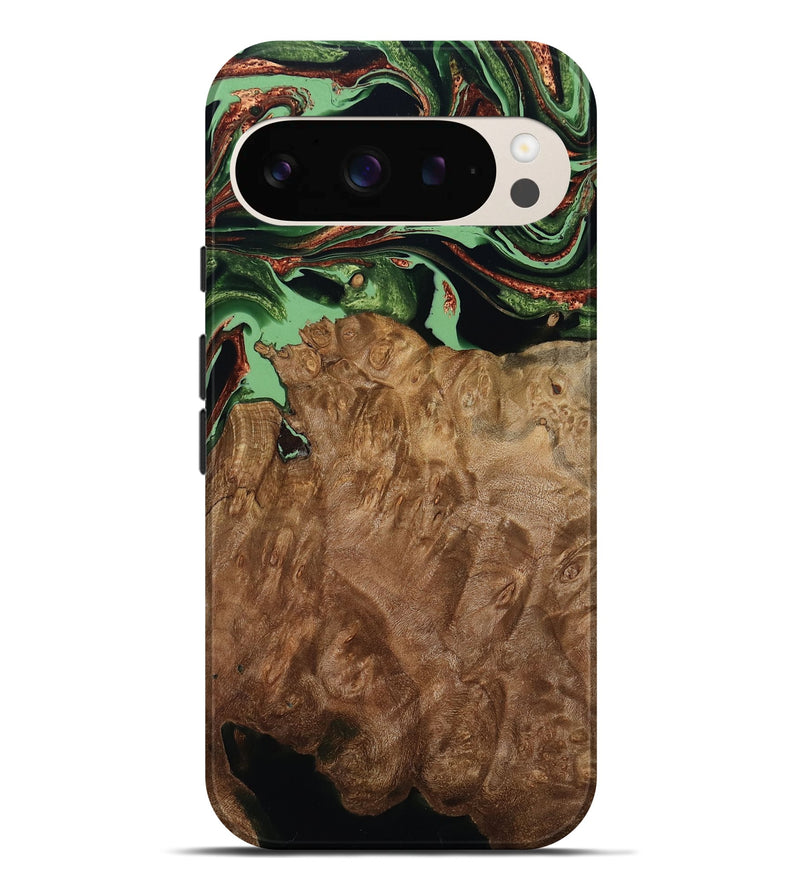 Pixel 9 Pro XL Wood Live Edge Phone Case - Lotta (Green, 793869)