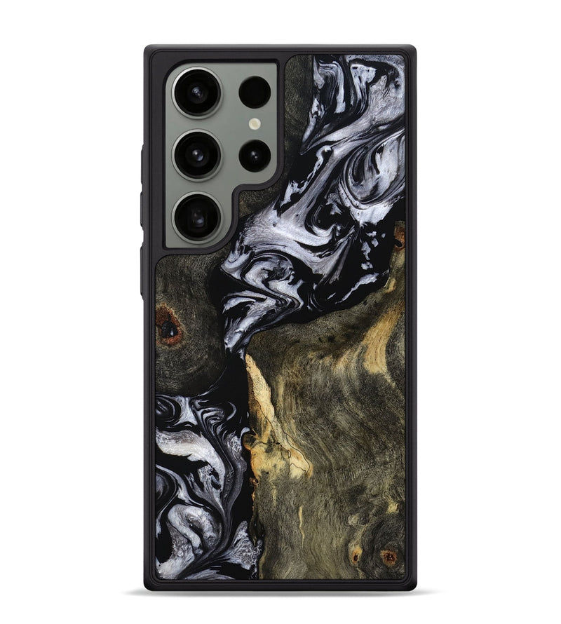 Galaxy S24 Ultra Wood Phone Case - Vernon (Black & White, 793874)