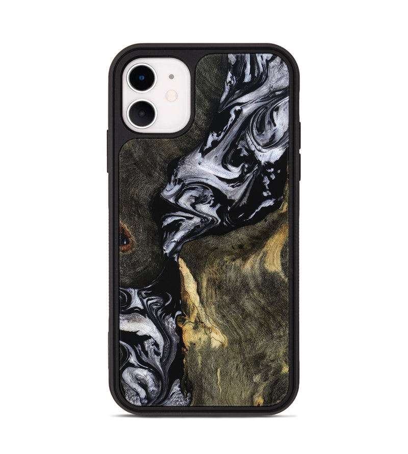 iPhone 11 Wood Phone Case - Vernon (Black & White, 793874)