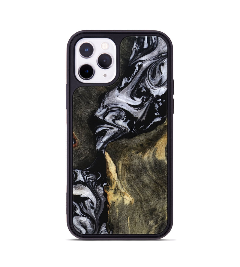 iPhone 11 Pro Wood Phone Case - Vernon (Black & White, 793874)