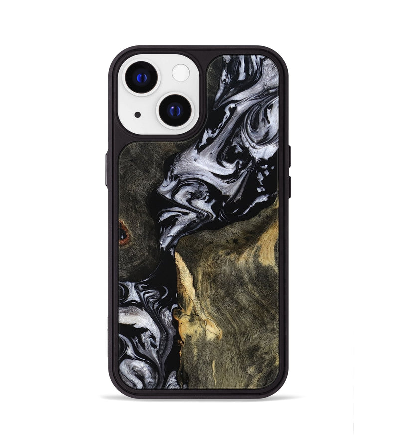 iPhone 13 Wood Phone Case - Vernon (Black & White, 793874)