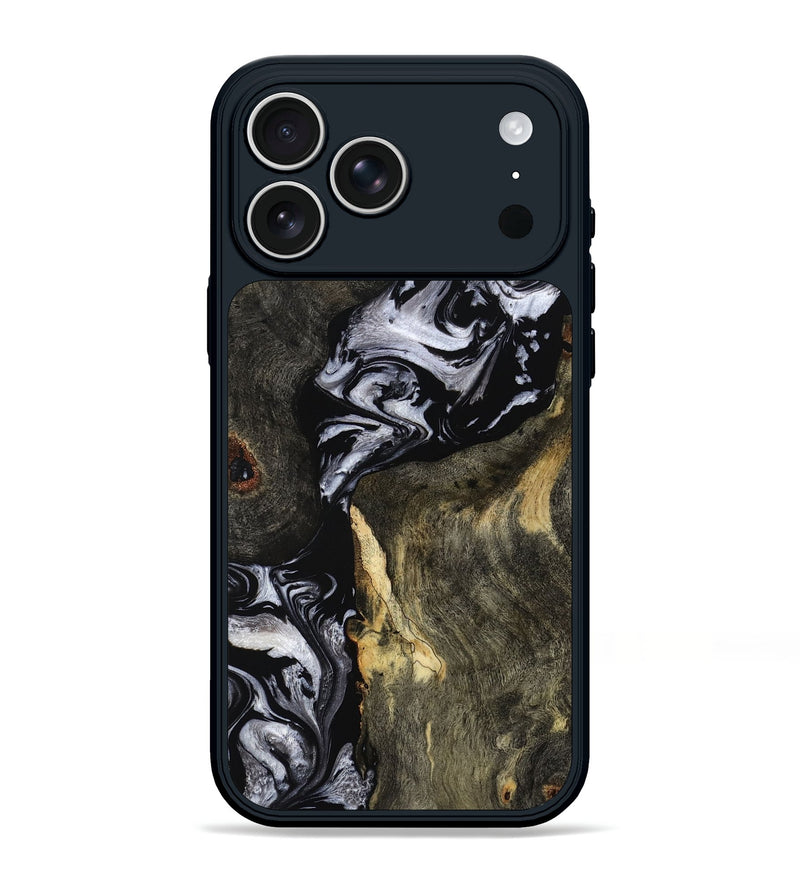 iPhone 17 Pro Max Wood Phone Case - Vernon (Black & White, 793874)
