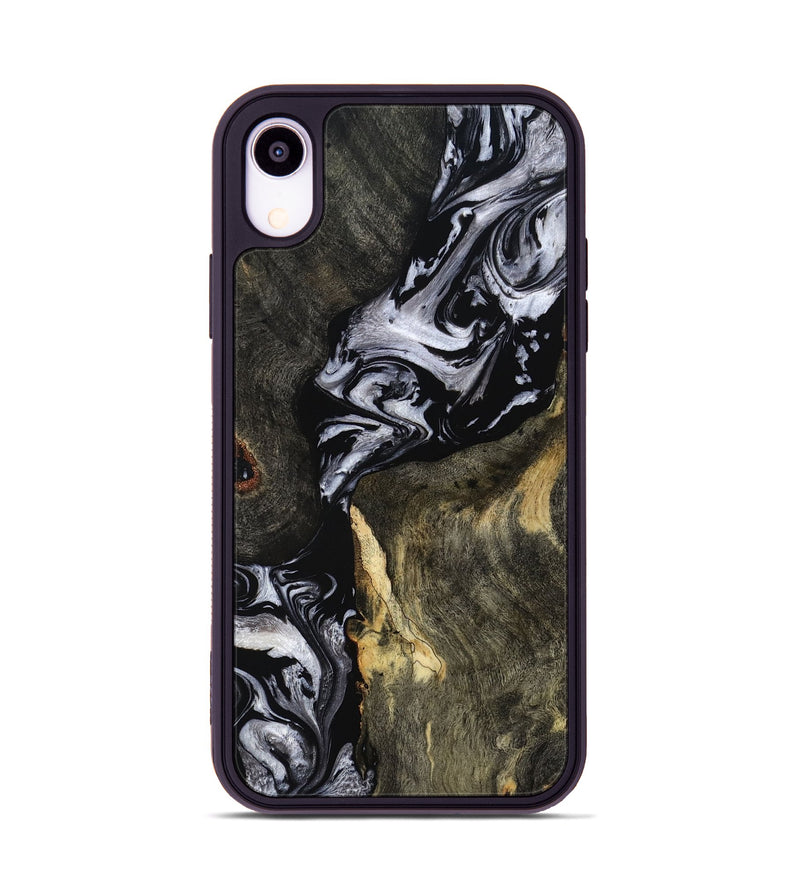 iPhone Xr Wood Phone Case - Vernon (Black & White, 793874)
