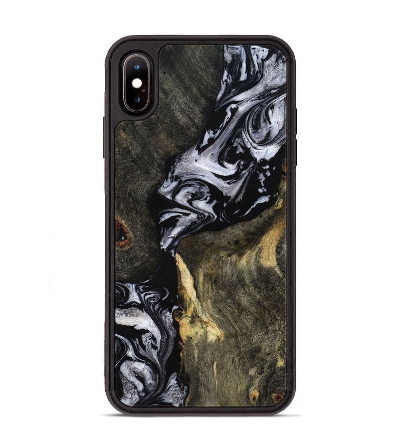 iPhone Xs Max Wood Phone Case - Vernon (Black & White, 793874)