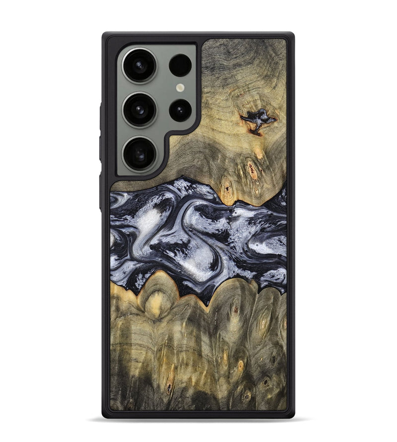 Galaxy S24 Ultra Wood Phone Case - Maurine (Black & White, 793876)