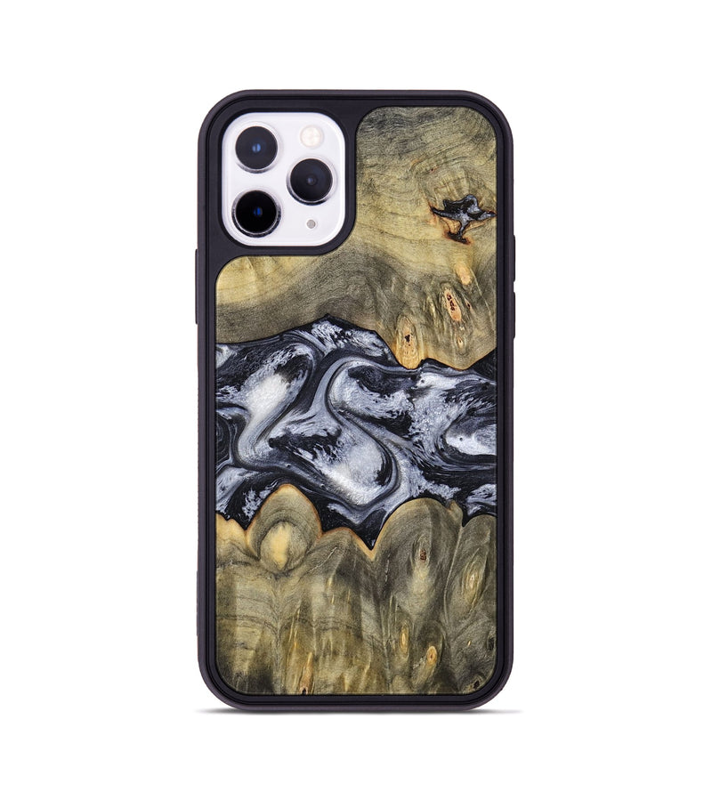 iPhone 11 Pro Wood Phone Case - Maurine (Black & White, 793876)
