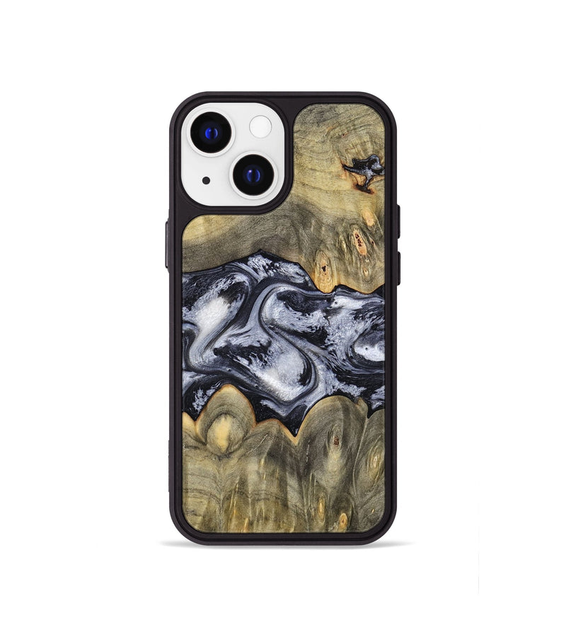 iPhone 13 mini Wood Phone Case - Maurine (Black & White, 793876)