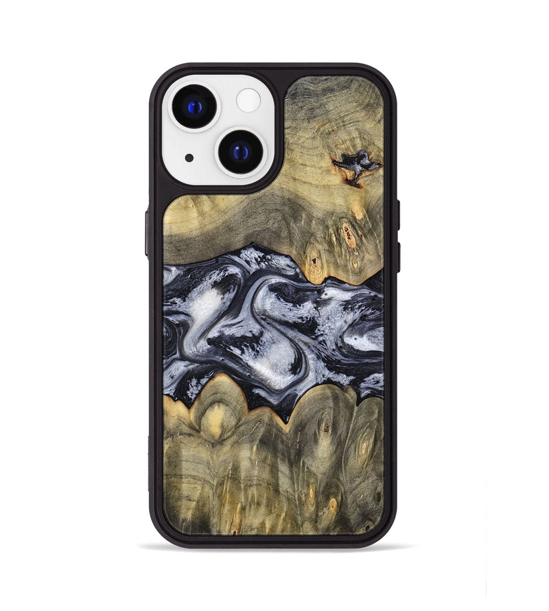 iPhone 13 Wood Phone Case - Maurine (Black & White, 793876)
