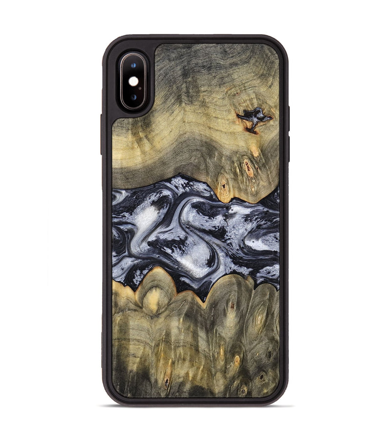 iPhone Xs Max Wood Phone Case - Maurine (Black & White, 793876)