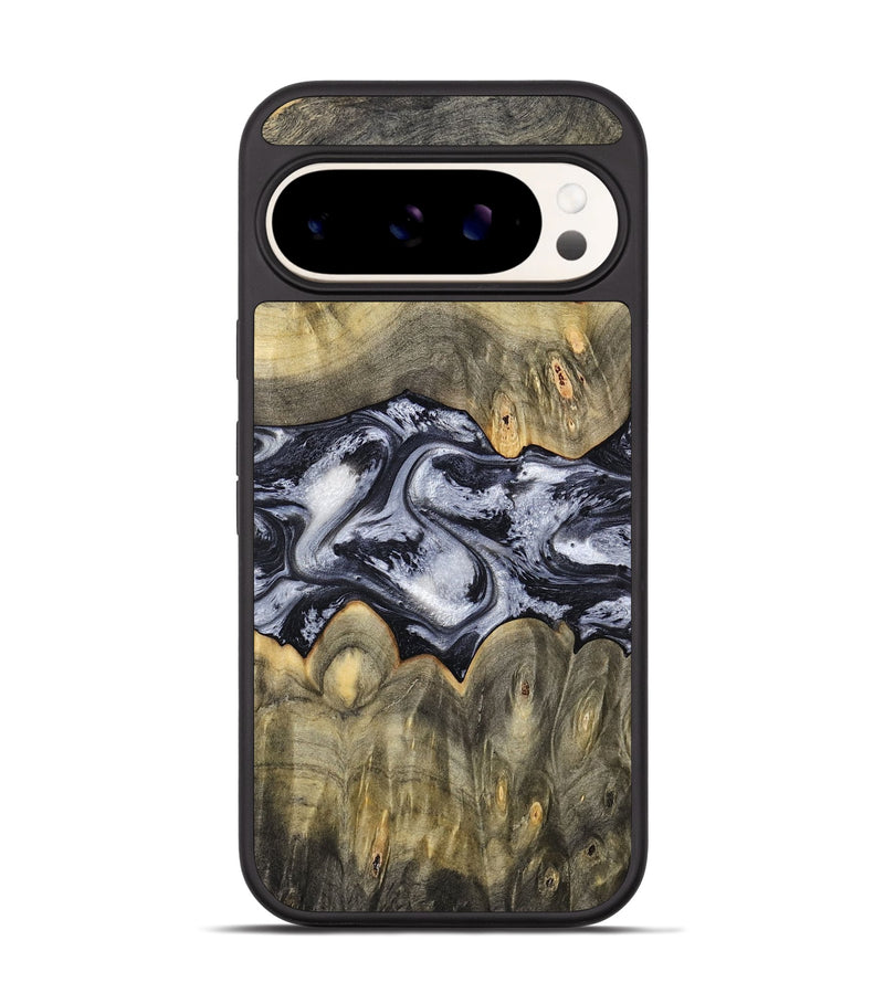 Pixel 9 Pro Wood Phone Case - Maurine (Black & White, 793876)