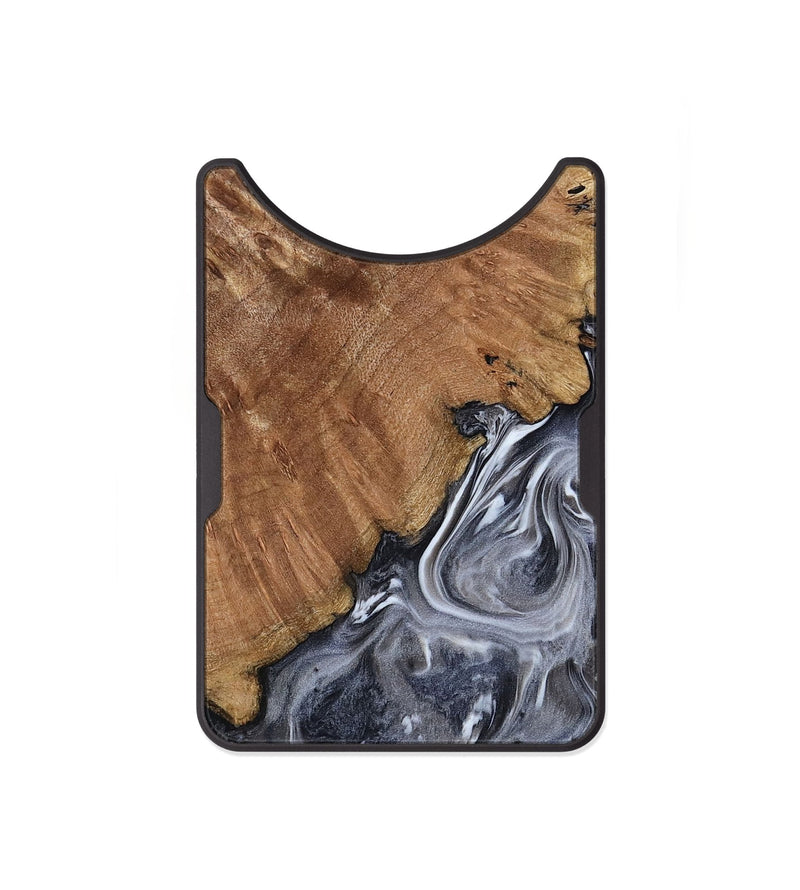 Alloy Wood Wallet - Kristy (Black & White, 793877)