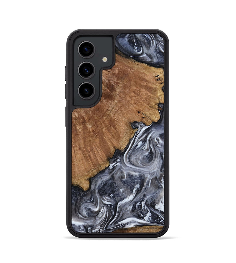 Galaxy S24 Wood Phone Case - Kristy (Black & White, 793877)