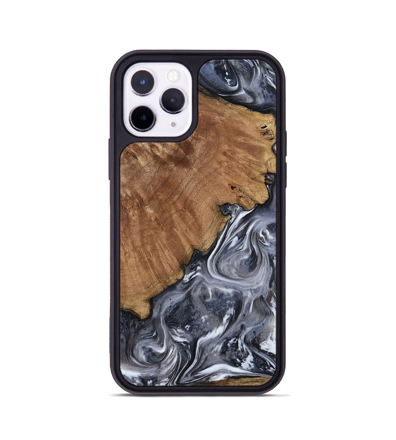 iPhone 11 Pro Wood Phone Case - Kristy (Black & White, 793877)