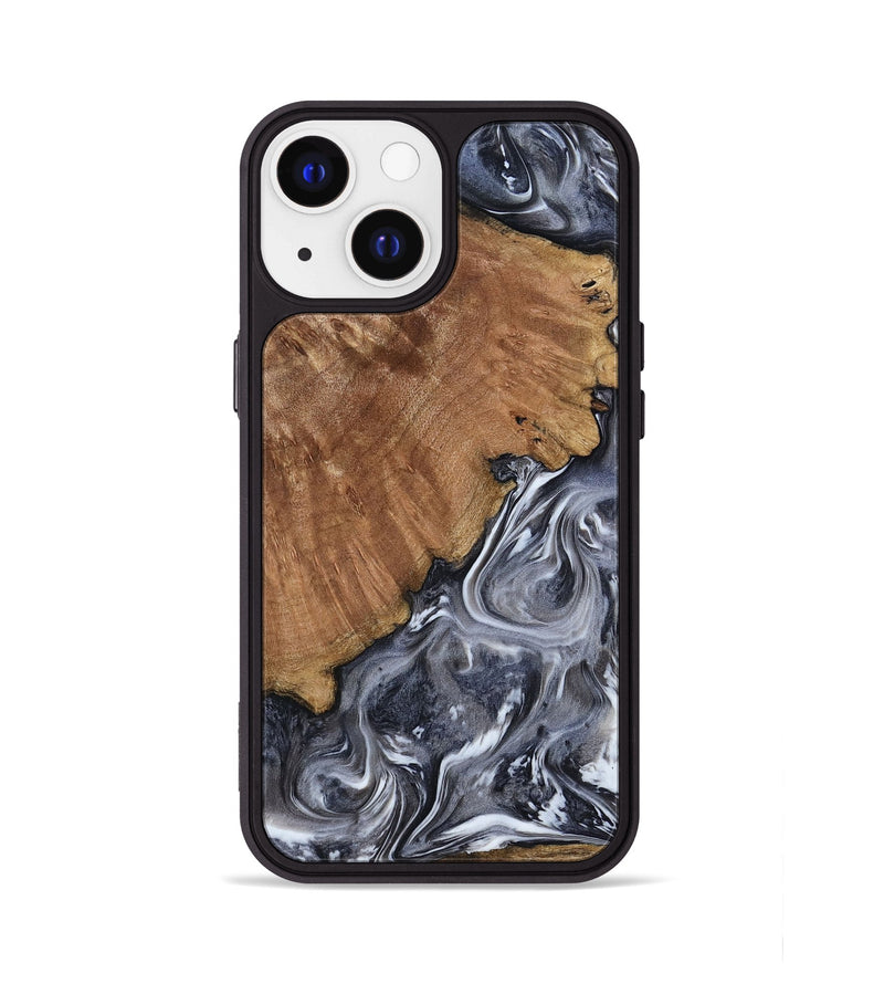 iPhone 13 Wood Phone Case - Kristy (Black & White, 793877)