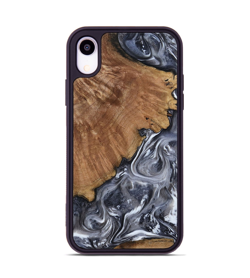 iPhone Xr Wood Phone Case - Kristy (Black & White, 793877)