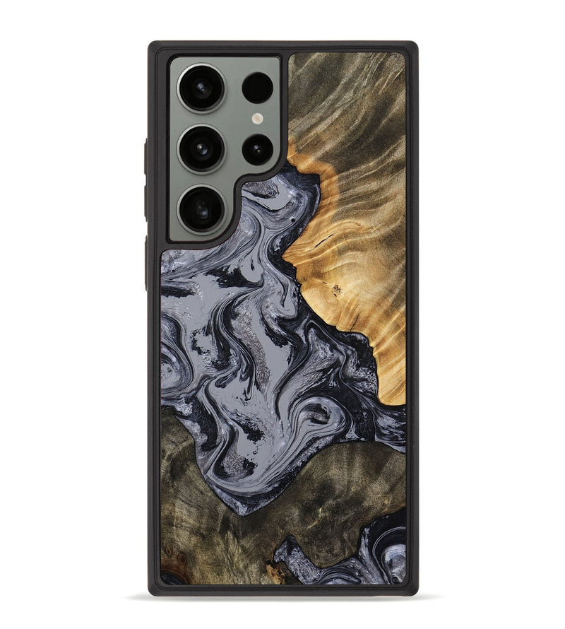 Galaxy S23 Ultra Wood Phone Case - Matteo (Black & White, 793879)