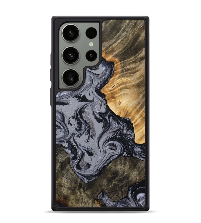 Galaxy S24 Ultra Wood Phone Case - Matteo (Black & White, 793879)