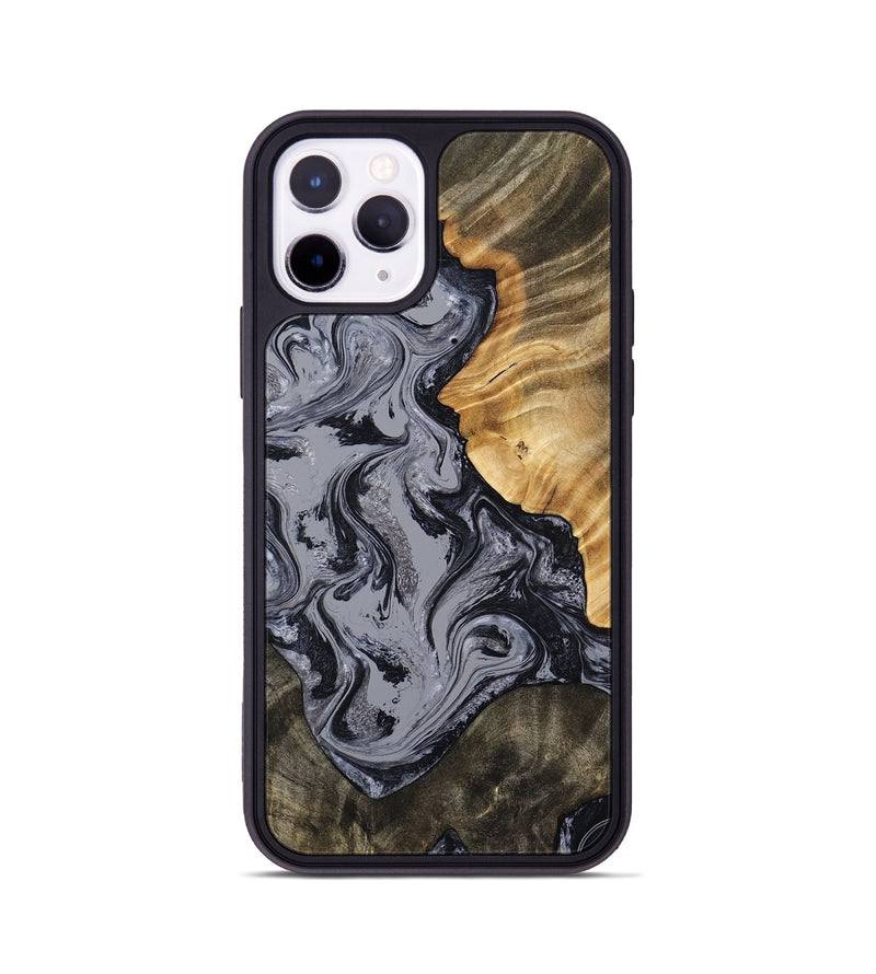iPhone 11 Pro Wood Phone Case - Matteo (Black & White, 793879)