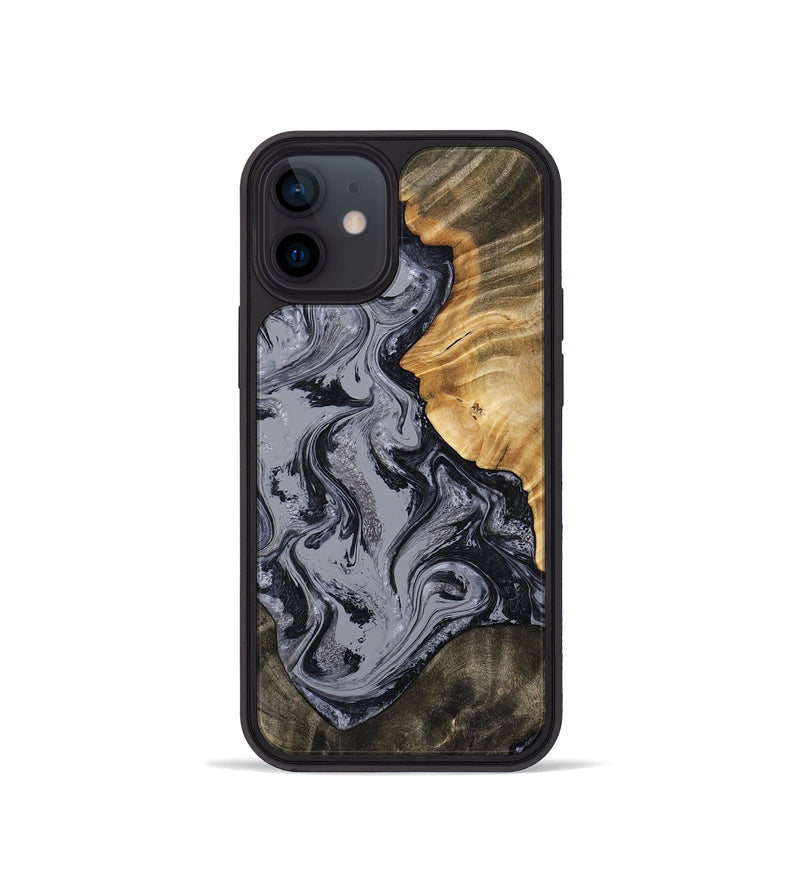 iPhone 12 mini Wood Phone Case - Matteo (Black & White, 793879)