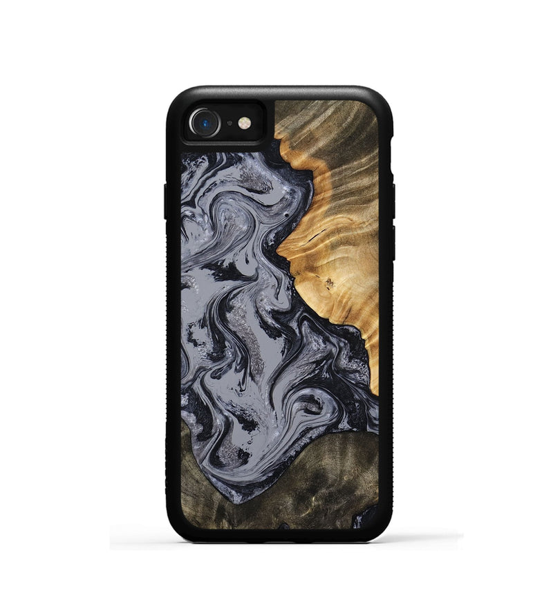 iPhone SE Wood Phone Case - Matteo (Black & White, 793879)