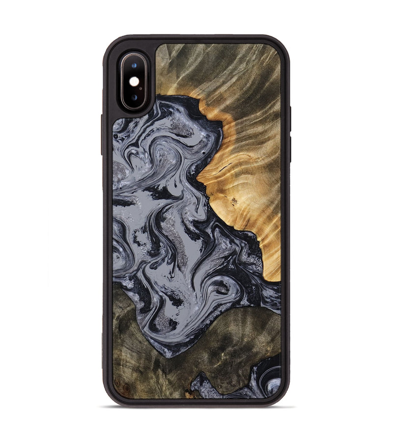 iPhone Xs Max Wood Phone Case - Matteo (Black & White, 793879)
